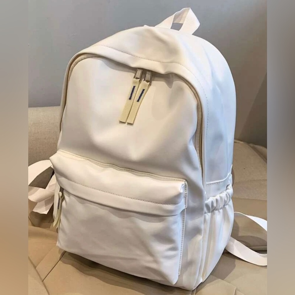 White Backpack With Side Pockets - image 2